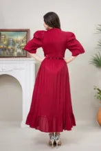 Anastasia Dress-Claret