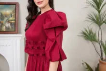 Anastasia Dress-Claret