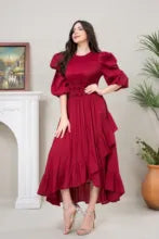 Anastasia Dress-Claret
