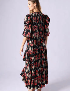 Eden Bliss Midi Dress-Black