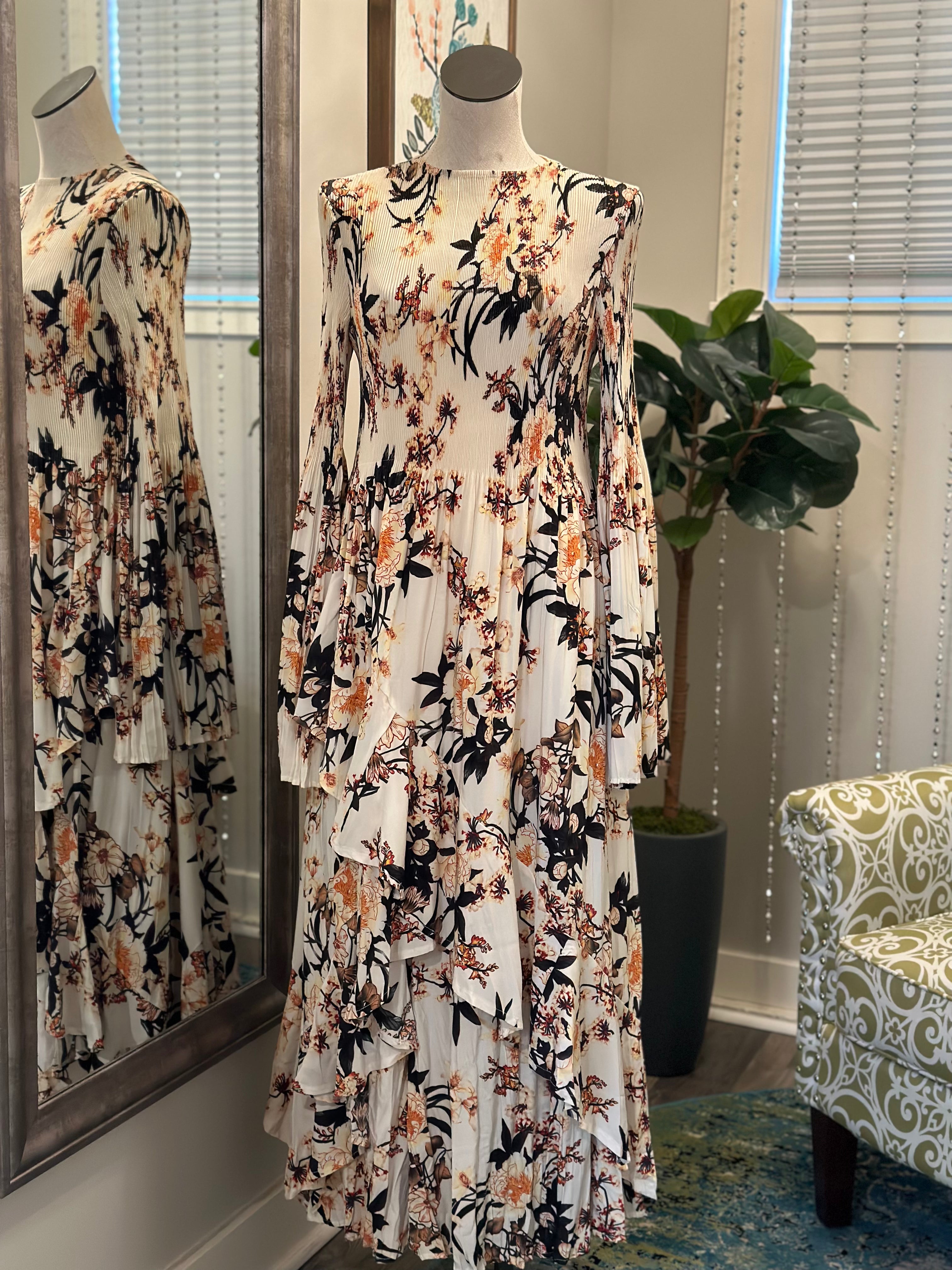 Jenna Midi Dress-Ivory