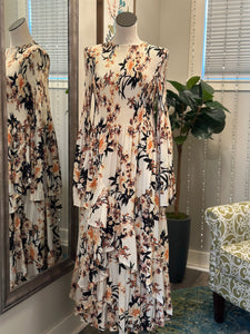 Jenna Midi Dress-Ivory