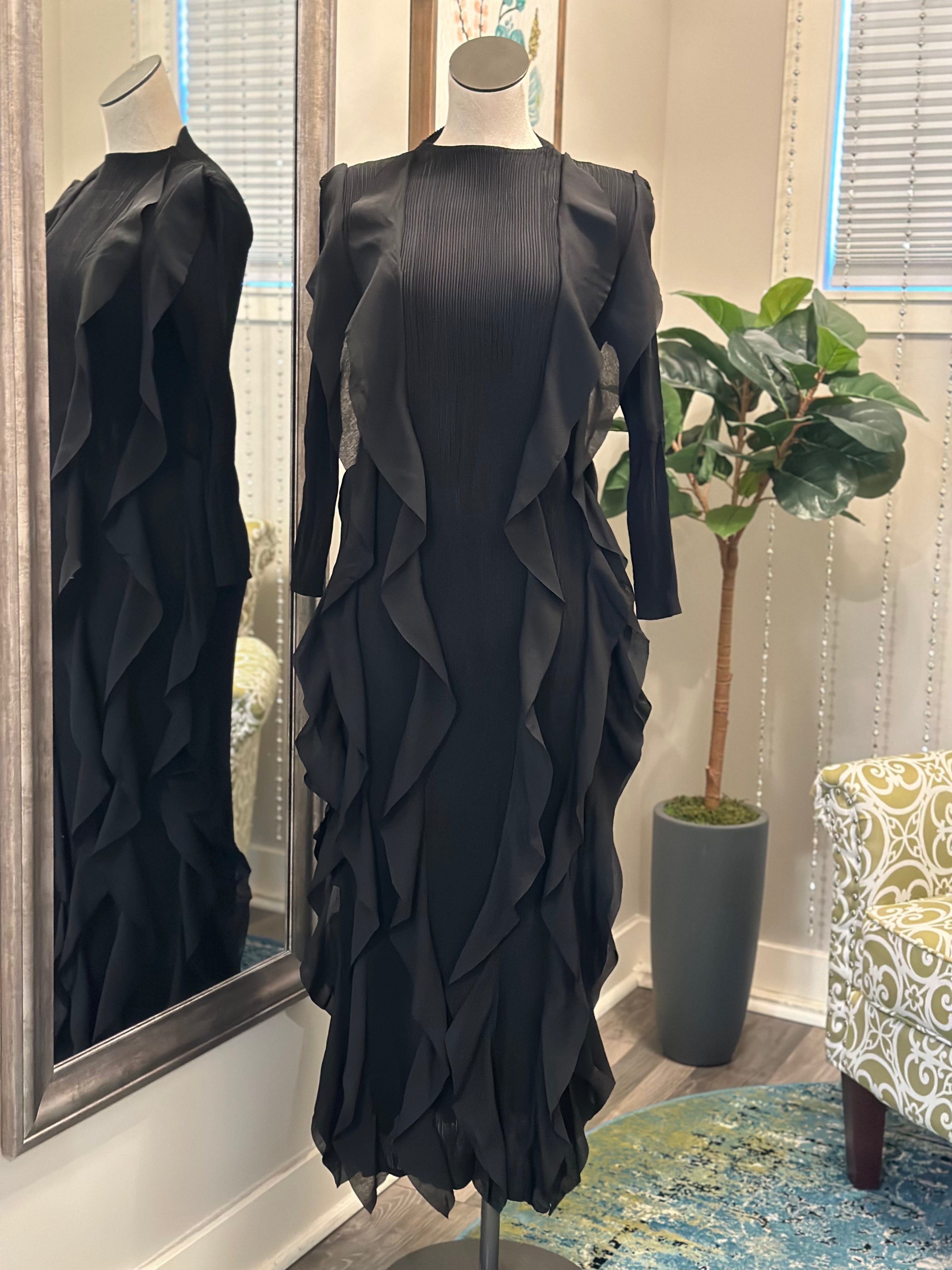Zaylee Midi Dress-Black