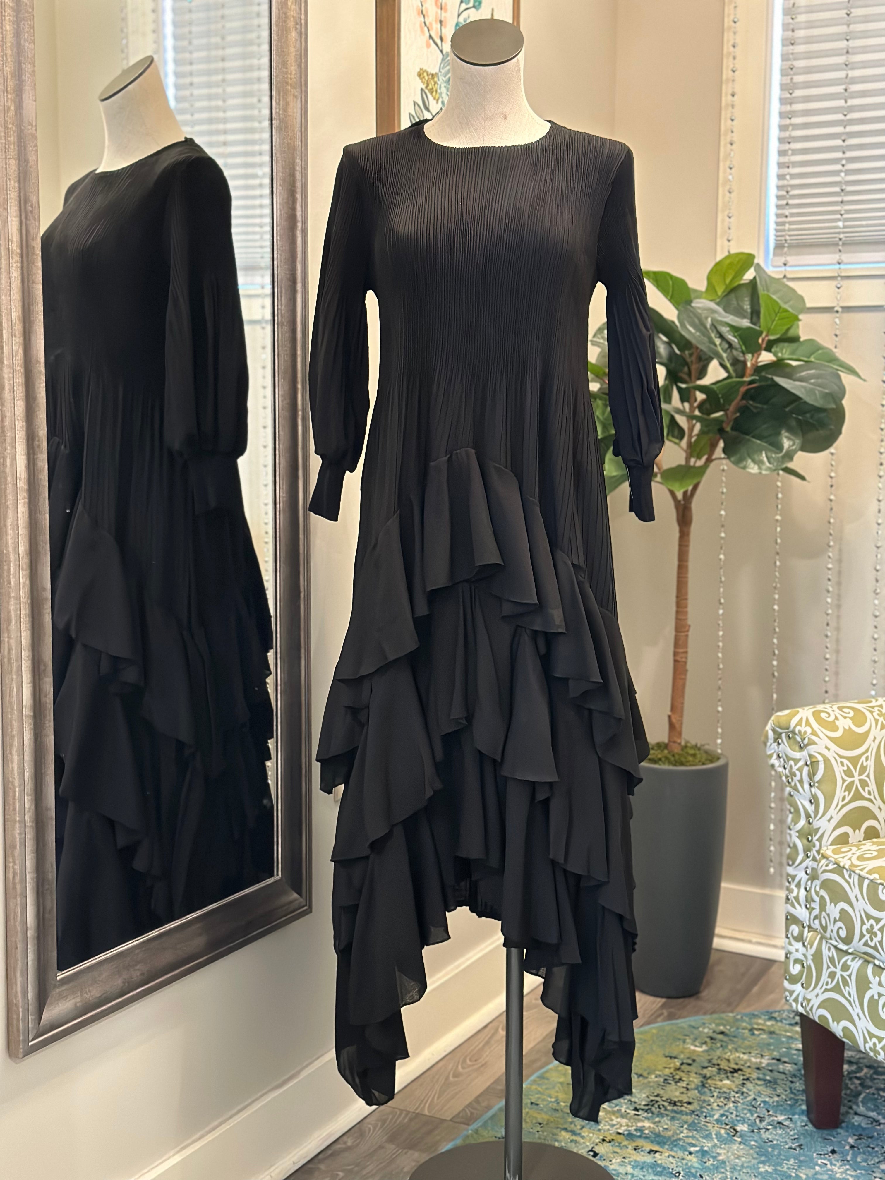 Rachel Midi Dress-Black