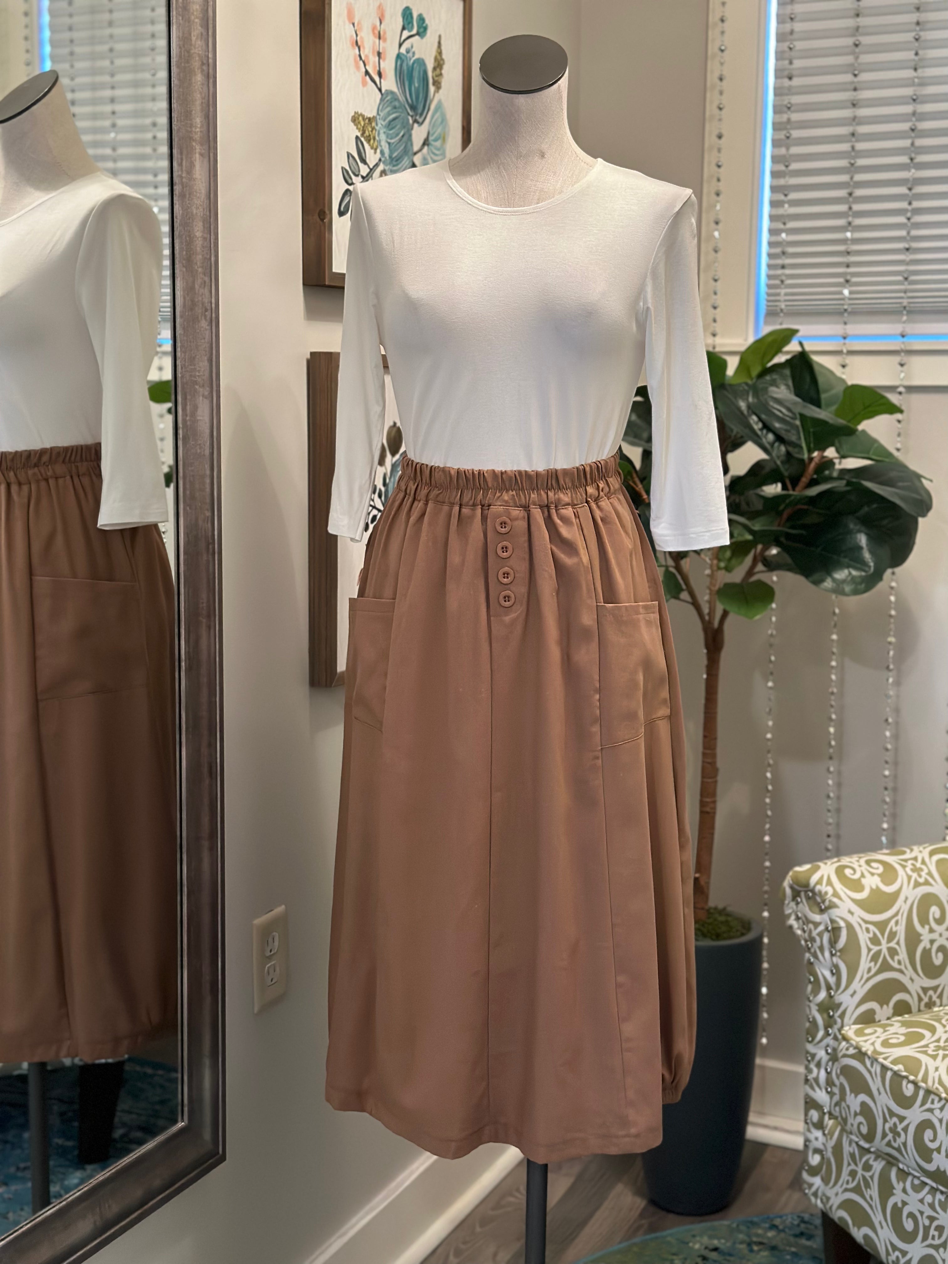 Hanna Skirt-Khaki