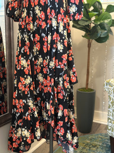 Eden Bliss Midi Dress-Black