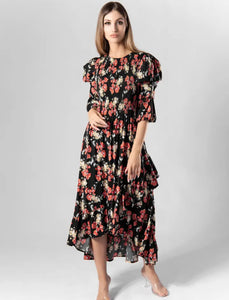 Eden Bliss Midi Dress-Black