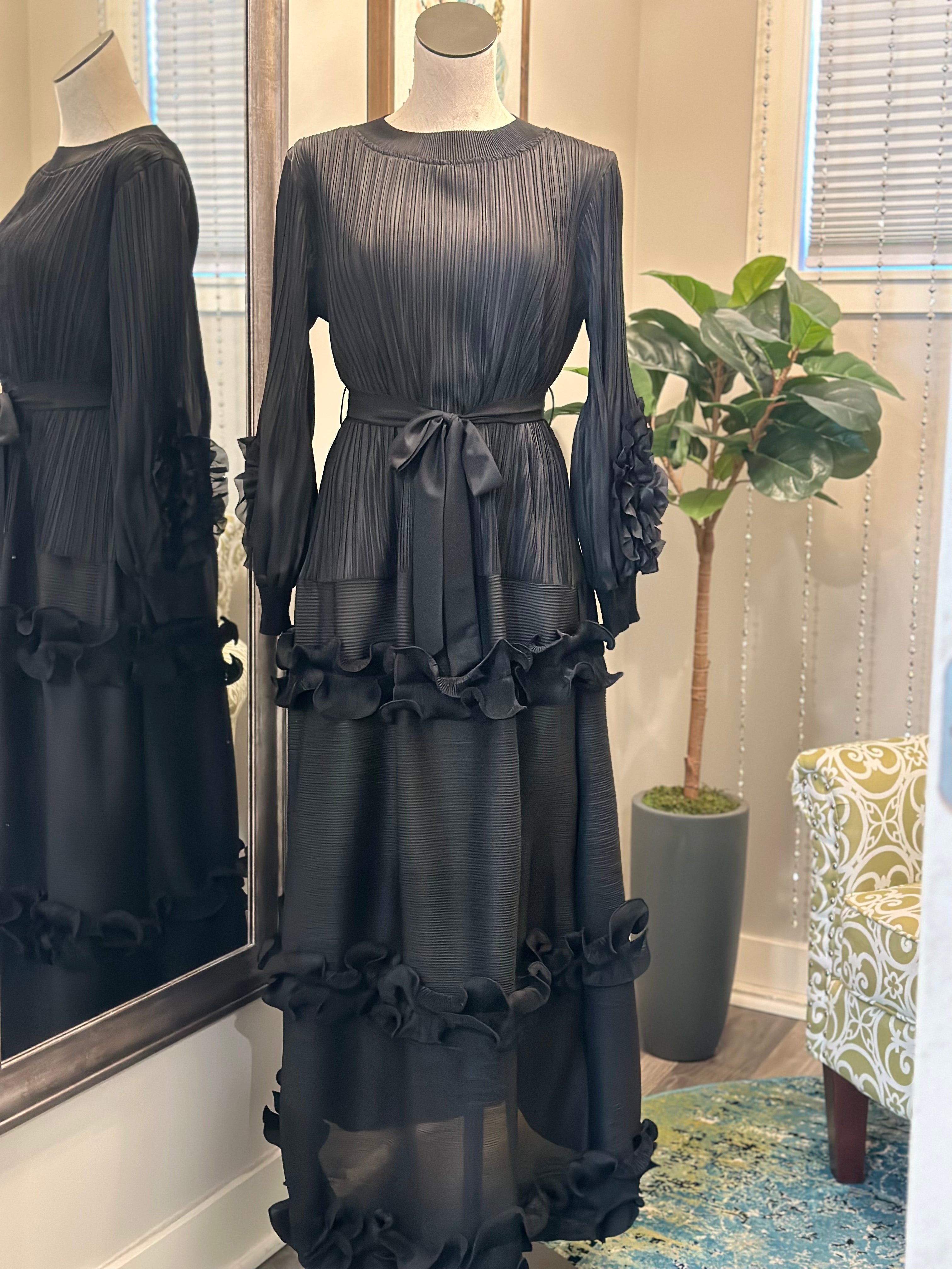 Thea Midi Dress-Black