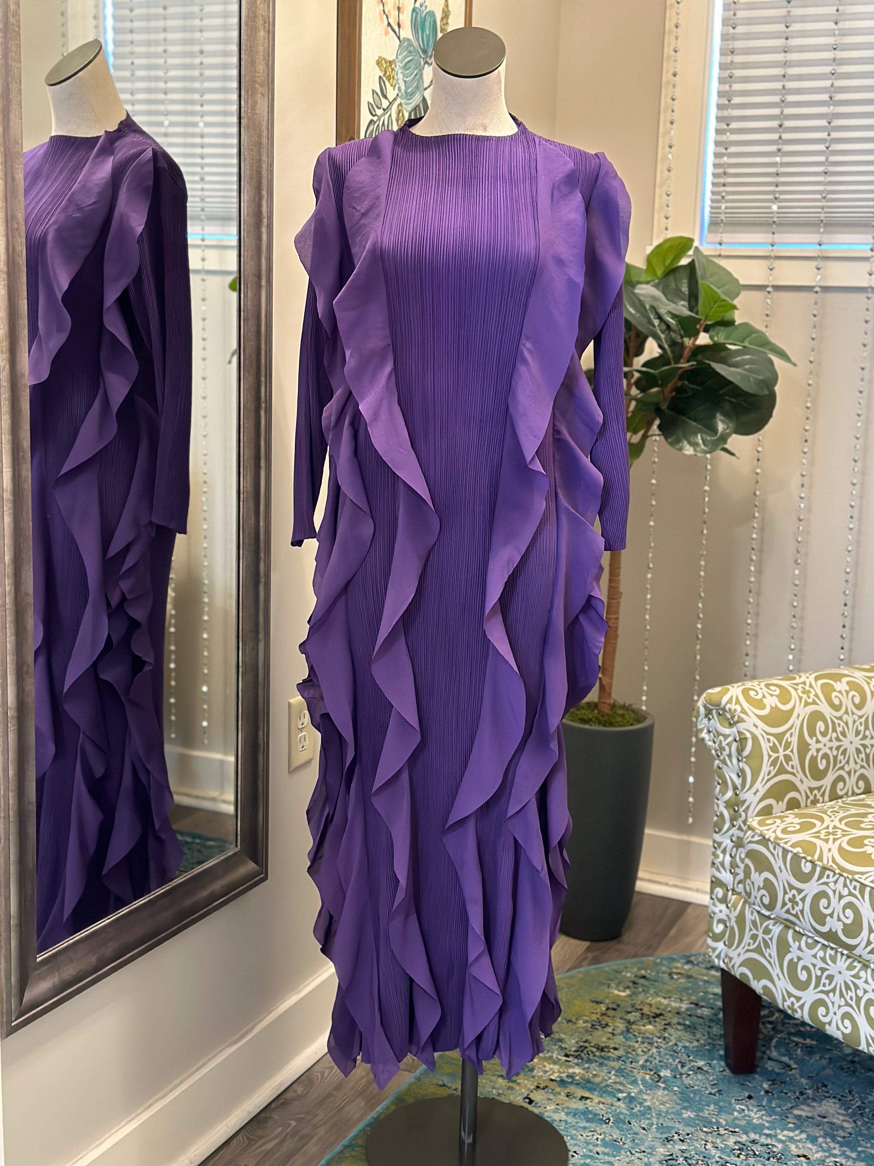 Zaylee Midi Dress-Purple