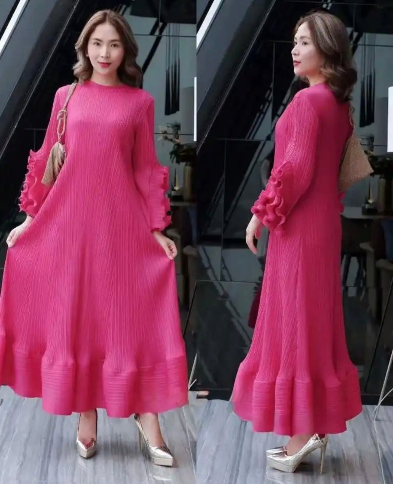Grace Maxi Dress-Fuchsia
