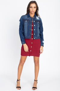 Distressed Denim Jacket