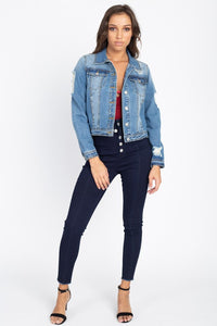 Distressed Denim Jacket