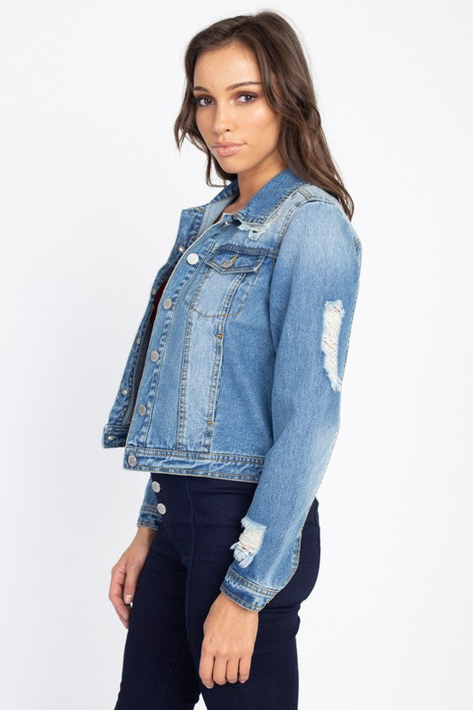 Distressed Denim Jacket