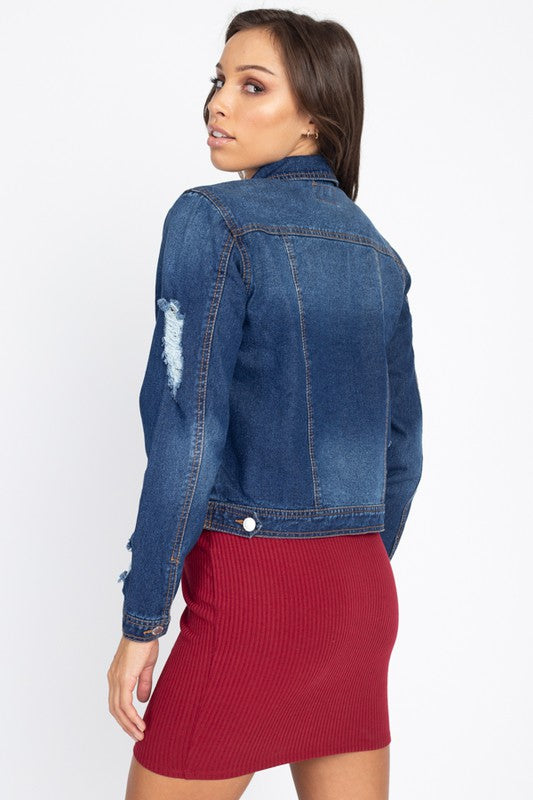 Distressed Denim Jacket