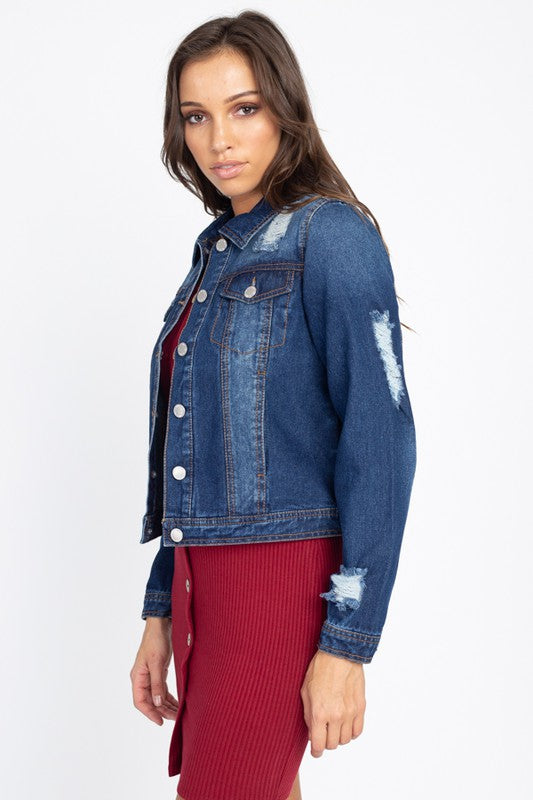 Distressed Denim Jacket
