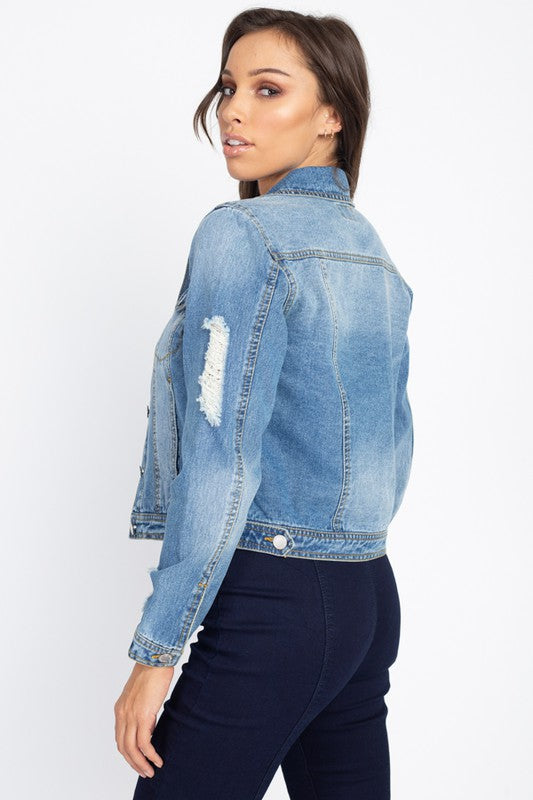 Distressed Denim Jacket