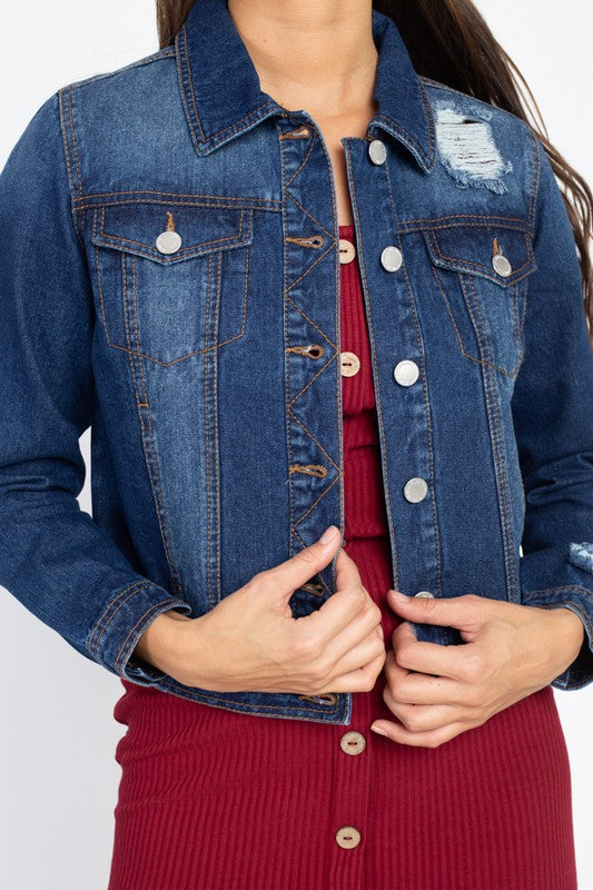 Distressed Denim Jacket