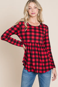 Buffalo Plaid Baby Doll Tunic