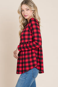 Buffalo Plaid Baby Doll Tunic