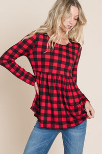 Buffalo Plaid Baby Doll Tunic