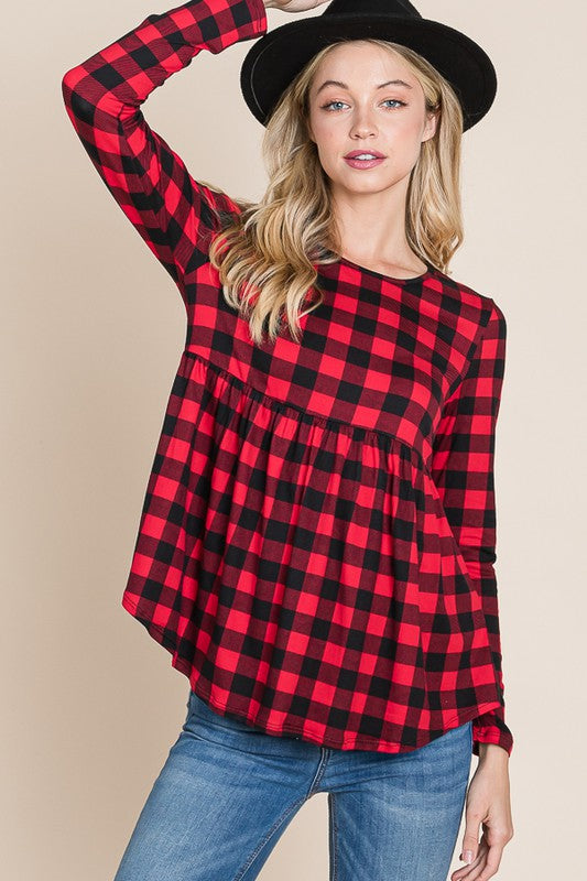 Buffalo Plaid Baby Doll Tunic