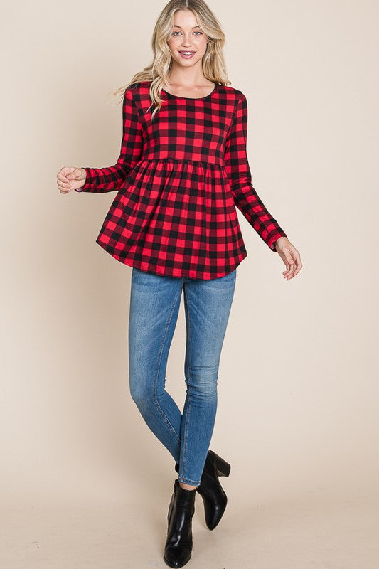 Buffalo Plaid Baby Doll Tunic