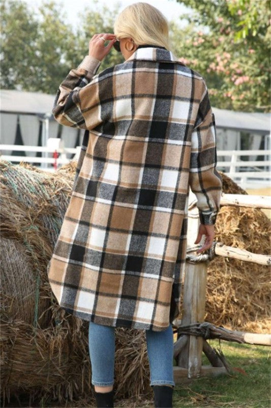 Paige Plaid Long Jacket