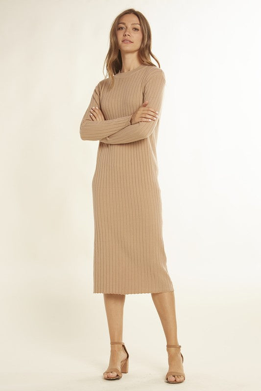 Ribbed Knit Layering Dress