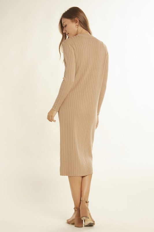 Ribbed Knit Layering Dress