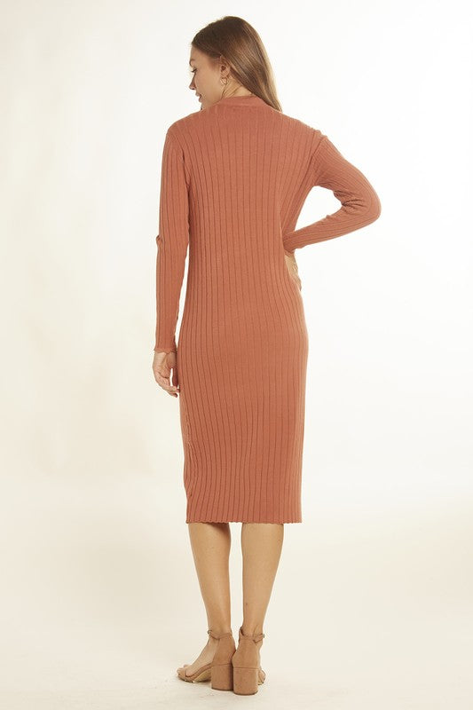 Ribbed Knit Layering Dress