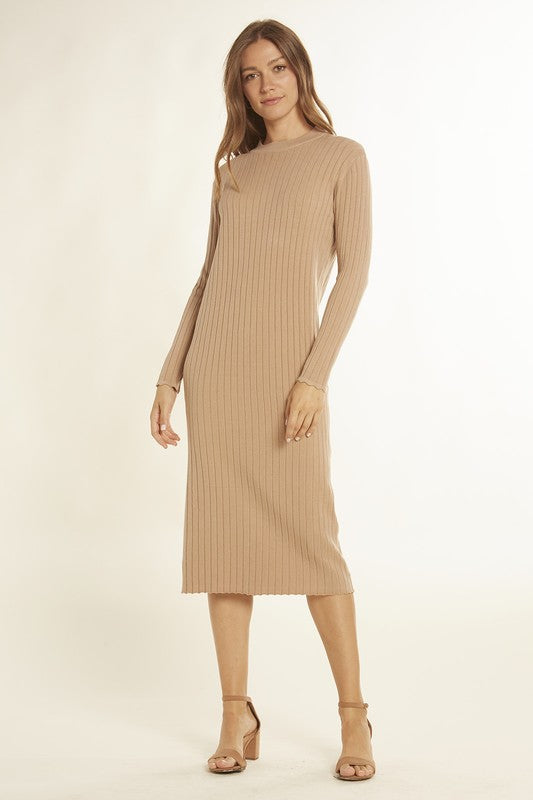 Ribbed Knit Layering Dress
