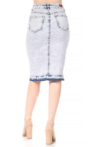 Quinn Sand Blush Denim Skirt