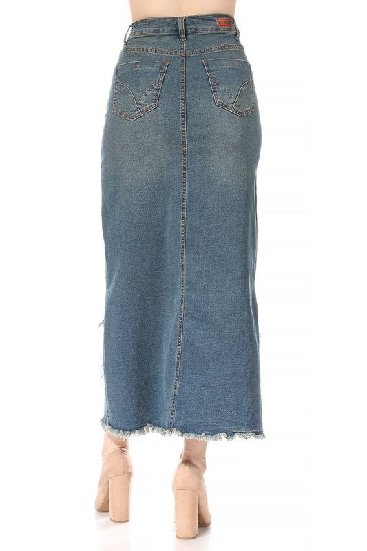 Joslyn Denim Maxi Skirt