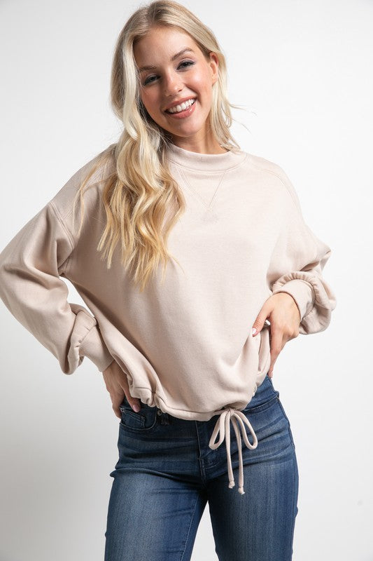 Adele Drawstring Knit Top of