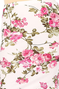 Bella Cream Pink Floral Skirt