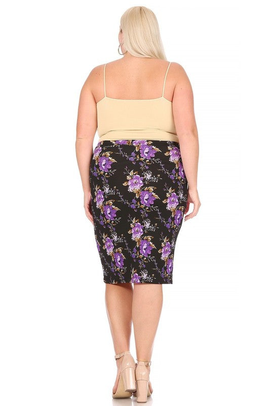 Bella Black Floral Skirt