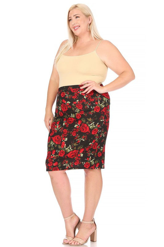 Bella Red Rose Skirt