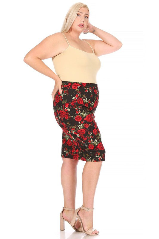 Bella Red Rose Skirt