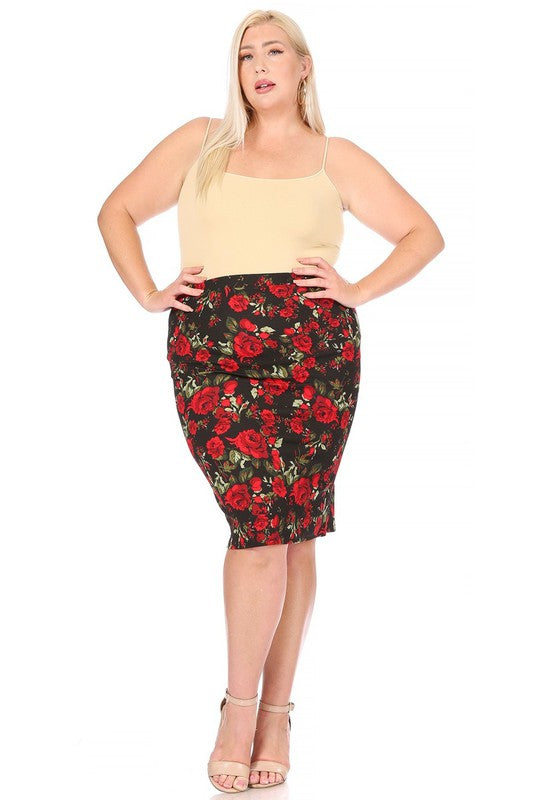 Bella Red Rose Skirt