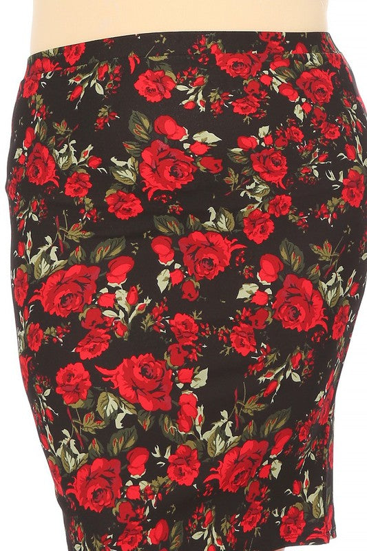Bella Red Rose Skirt