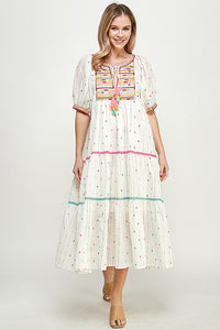 Tory Embroidered Dress