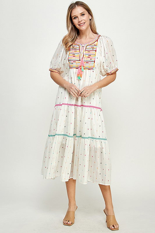 Tory Embroidered Dress