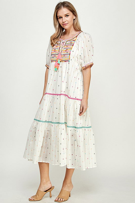 Tory Embroidered Dress