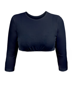 Cropped 3/4 Sleeve Shell Top