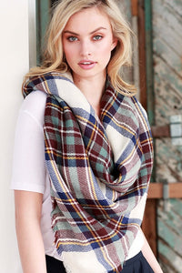 Nina Plaid Scarf
