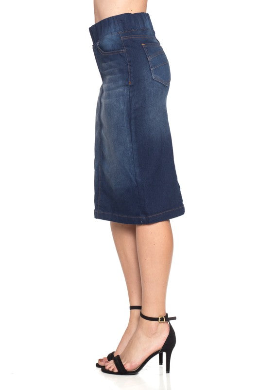 Callie Dark Indigo Wash Skirt