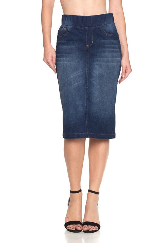 Callie Dark Indigo Wash Skirt