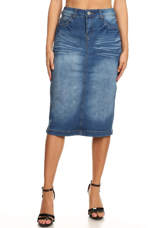 Joni Indigo Denim Skirt