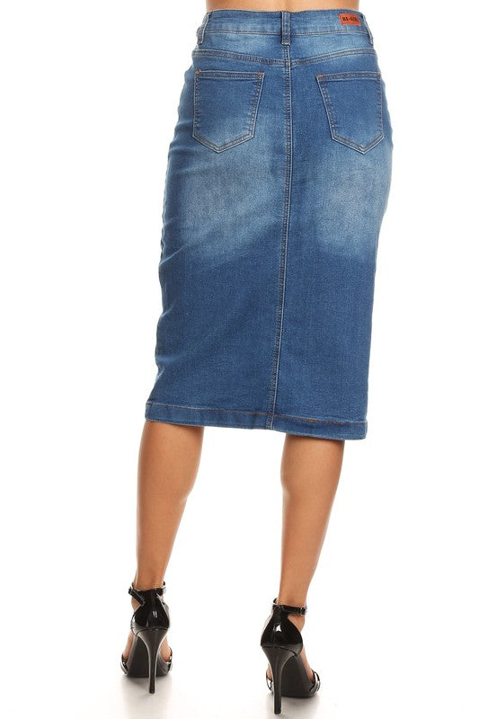 Joni Indigo Denim Skirt – Be Modest Boutique