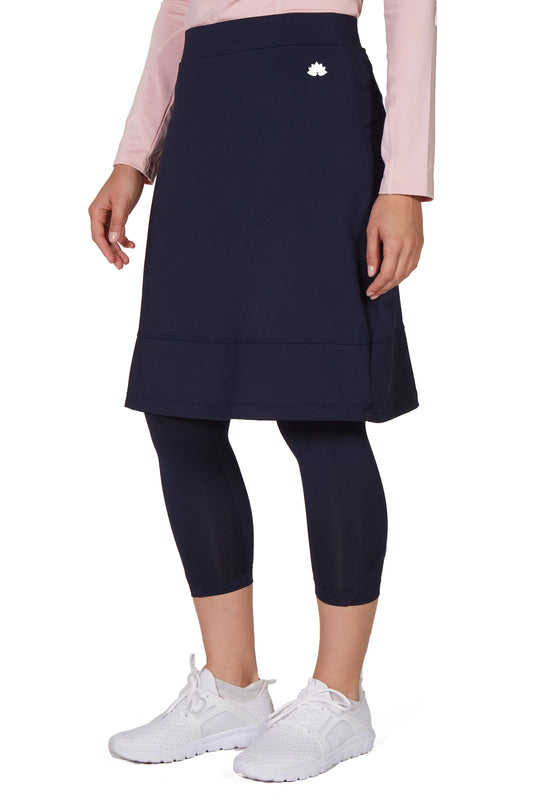 Snoga Mesh Athletic Skirt-Navy